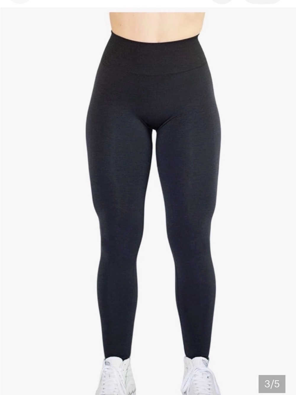 Aurola High-Waist Seamless Bike Shorts in Burgundy, Black, and Black Leggings - Picture 4 of 5